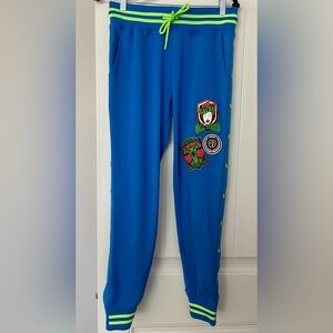 Zumba Fitness Blue Joggers with Graphic Patches